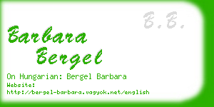 barbara bergel business card